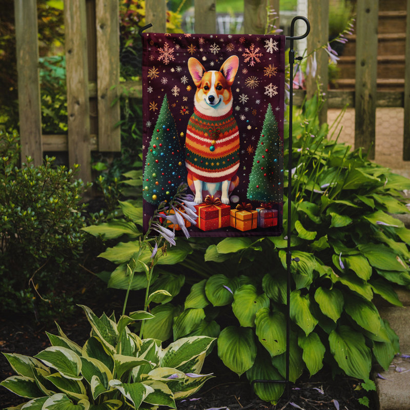 Drapeau de jardin en polyester double face H 15,5 po x l 11,25 po