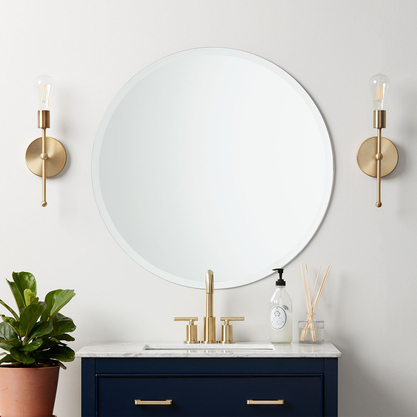 Ebern Designs Myndi Modern and Contemporary Beveled Frameless Bathroom / Vanity Mirror & Reviews ...