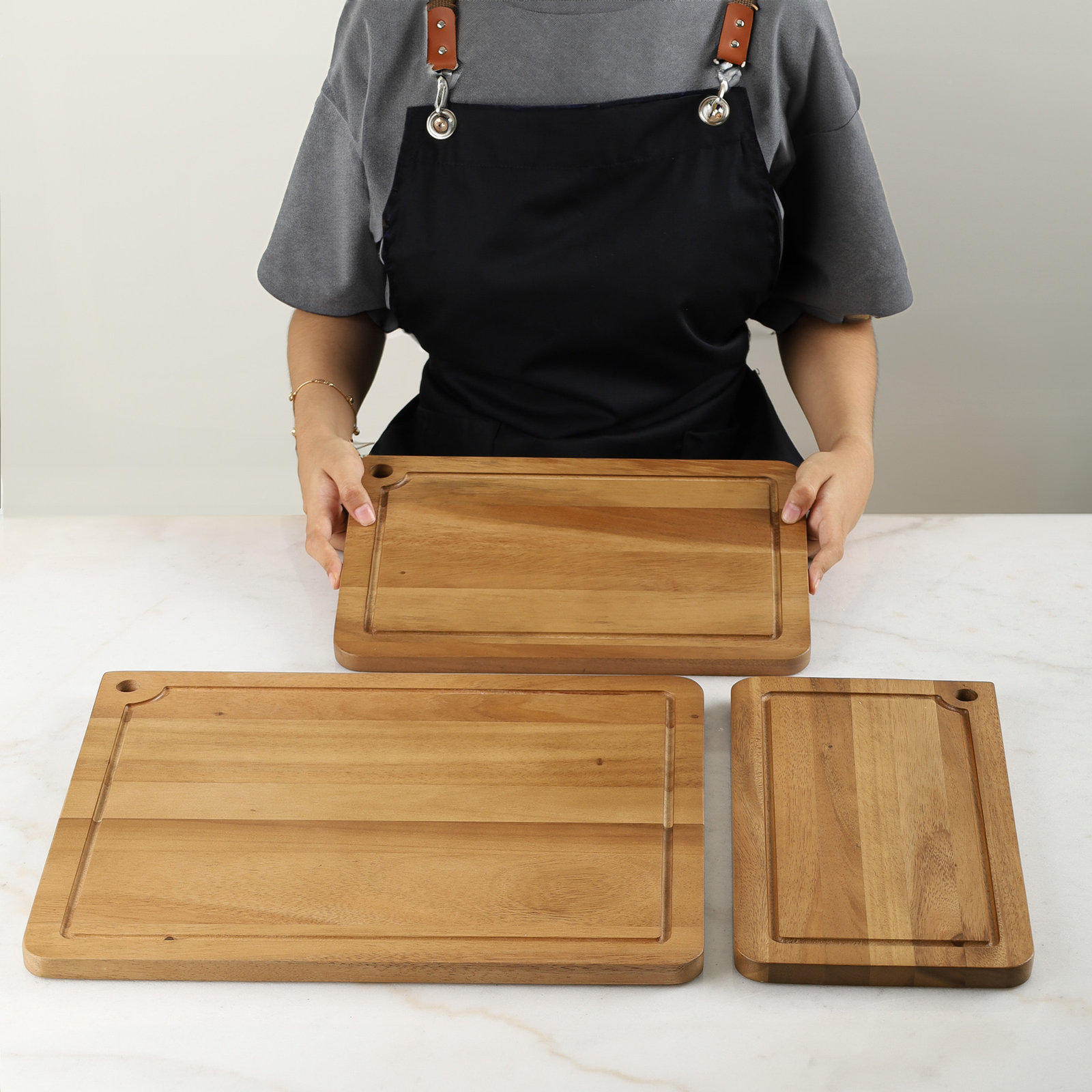 Sango Atelier Acacia 3-Piece Cutting Board Set
