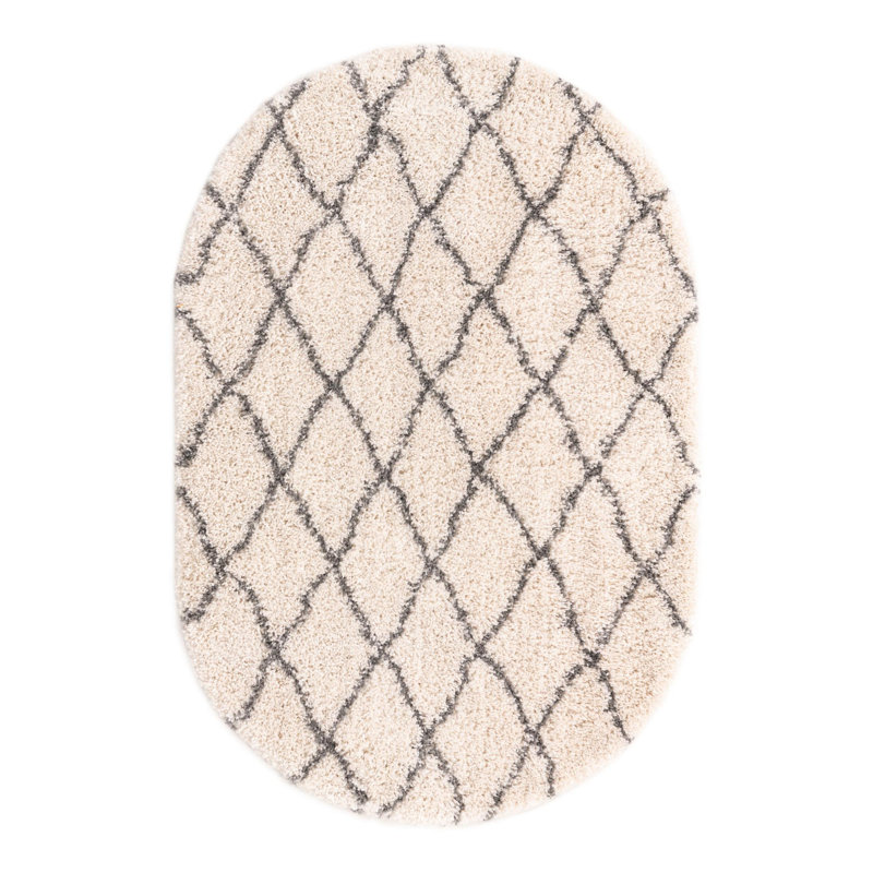 Reardon Geometric Indoor Rug, Oval 4'1" x 6'1"