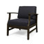 Fauteuil club gris foncé - Bois pour un espace extérieur élégant avec une structure moderne