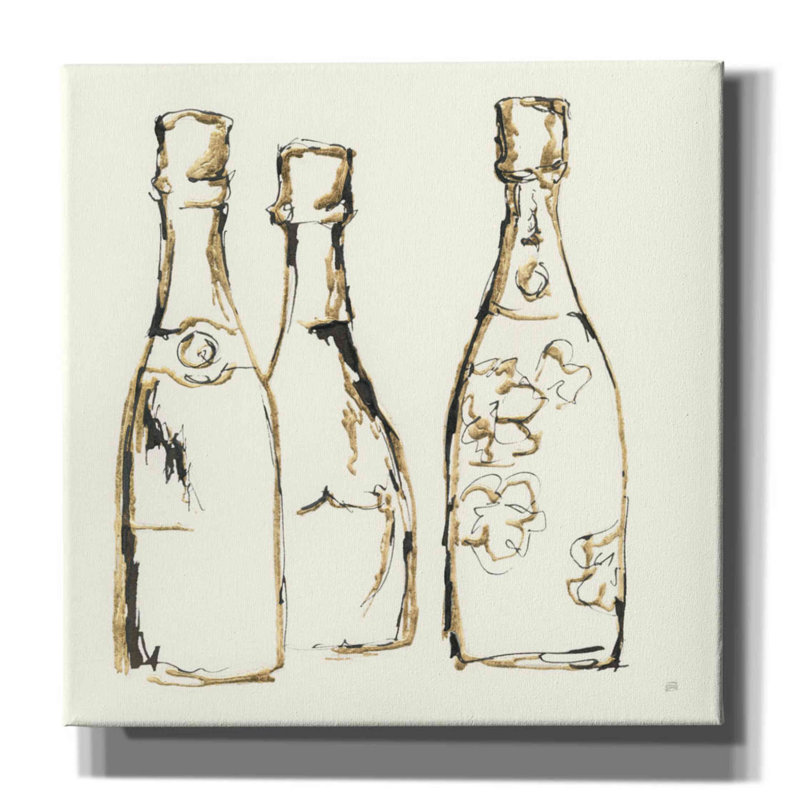 «Champagne Is Grand IV» par Chris Paschke, estampe numérique sur toile, H 12 po x l 12 po x P 0,75 po