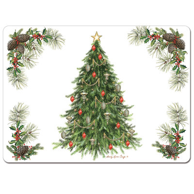 Plastic / Acrylic Floral Rectangle Placemat