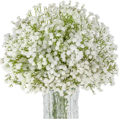10PCS Baby Breath Artificial Flowers Fake Babys Breath Gypsophila Flowers Bulk Realistic Artificial Flowers Bouquet Flores Artificiales Para Decoracion For Wedding Party Home Decoration