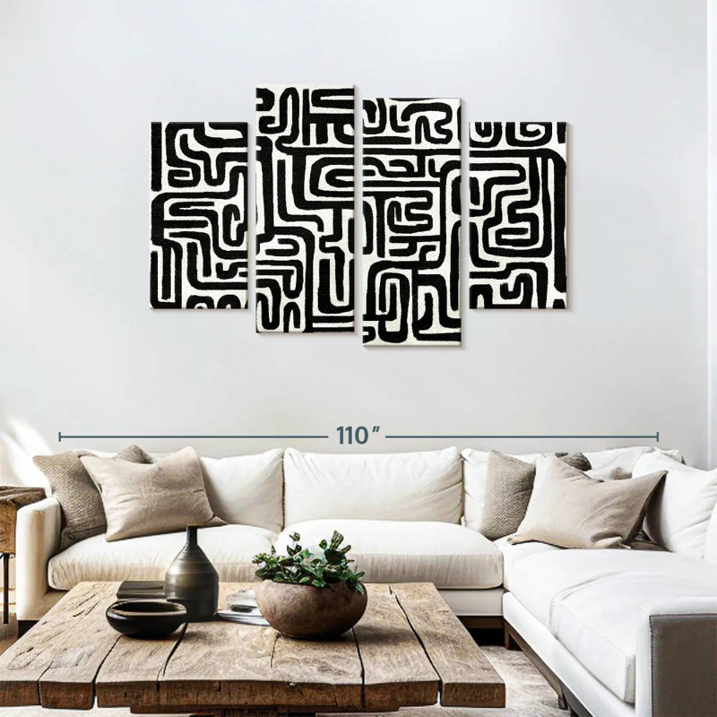 Labyrinthe africain Avery, H 48 po x l 75 po