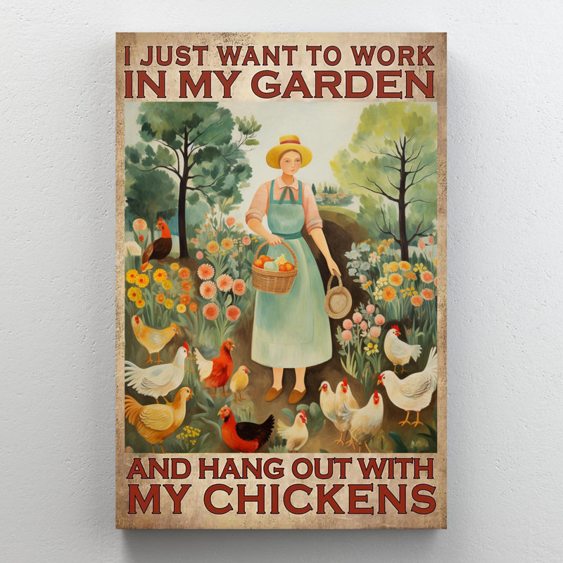 «I Just Want To Work In My Garden», impression sur toile, H 36 po x l 24 po x P 1,25 po
