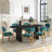 Mid Century Wooden Oval Pedestal Dining Table Sets-2147471476-2147471479-1894633203