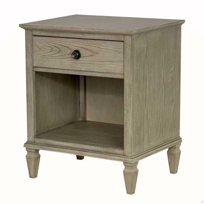 Table de chevet gris récupéré, Gris