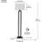 Floor Lamp, Matte Black, White Linen Shade, On/Off Socket Rotary Switch
