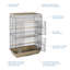 Cage de vol en plastique avec perchoir 36 po Fricke-483684092