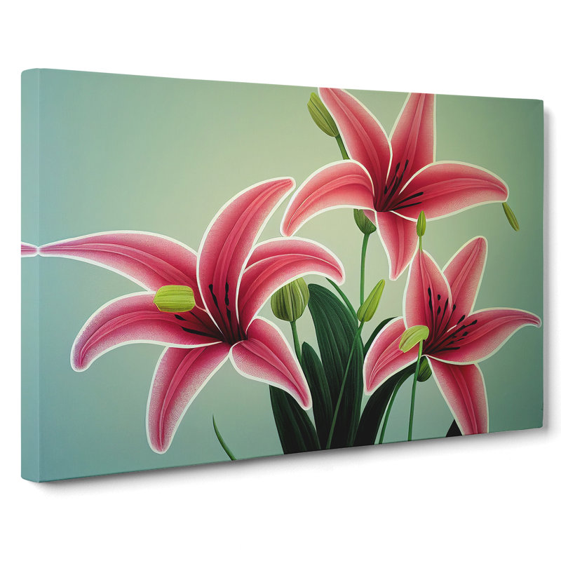 Delicious Lily Flowers - Wrapped Canvas, 35cm H x 50cm W x 3cm D