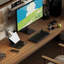 Bureau brun en bois massif en forme de L-108678449-108678454