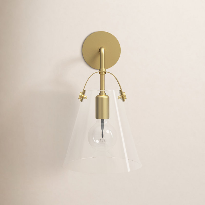 Armed Sconce, Aged Brass