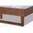 Artesha Mid-Century Modern Light Grey Fabric Upholstered And Ash Walnut Finished Wood King Size Platform Bed-671352809-769695768