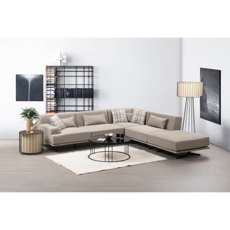 Canapé modulaire de 118,9 po de largeur, Accoudoir à droite (vu de face)