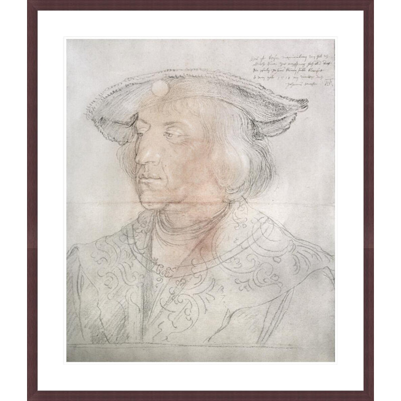 «Maximilian I Emperor of Allemagne (1459-1519)» par Albrecht Dürer, impression giclée encadrée, H 38,76 po x l 33,5 po