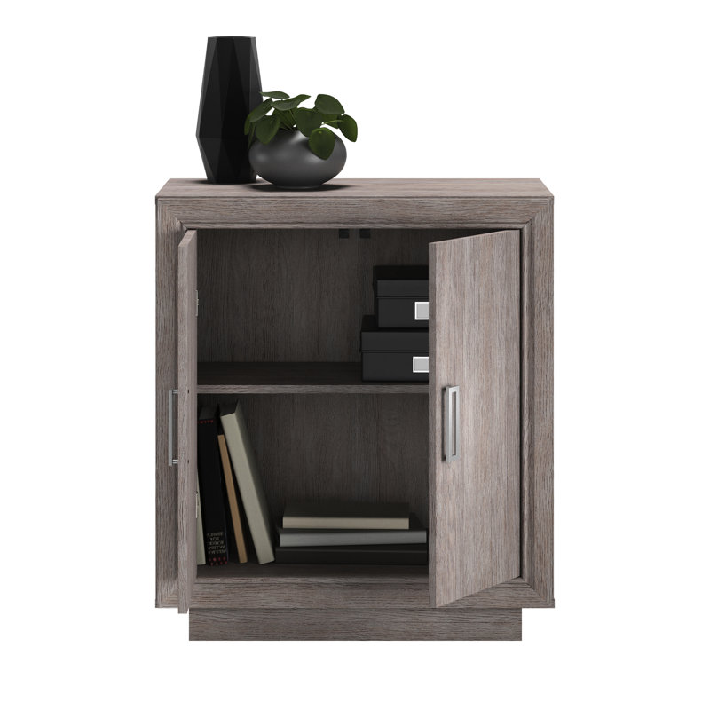 Stackable Modern Grey Storage Cabinet With Concealed Shelving, Space - Efficient And Easy To Assemble For Any Room Functional Design, Construction In Offices