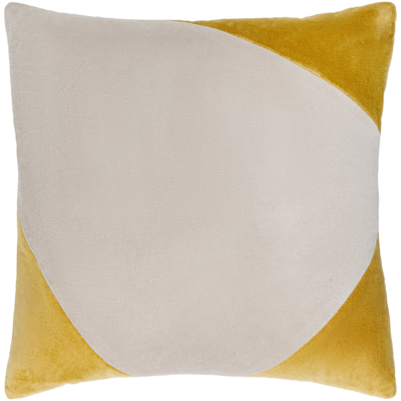 Denny Cotton Pillow Cover, Oatmeal, Down, 20" x 20"