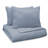 Vue Elements Larking Solid Seersucker 3 Piece 100% Cotton Duvet Set -412190724-412190725