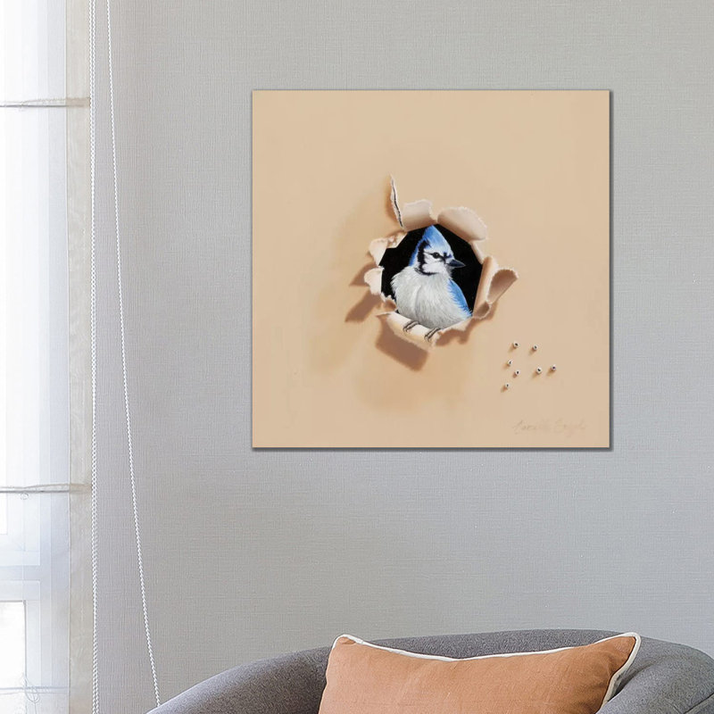Blue Bandit by Camille Engel - Wrapped Canvas Painting, 66.04cm H x 66.04cm W x 1.9cm D