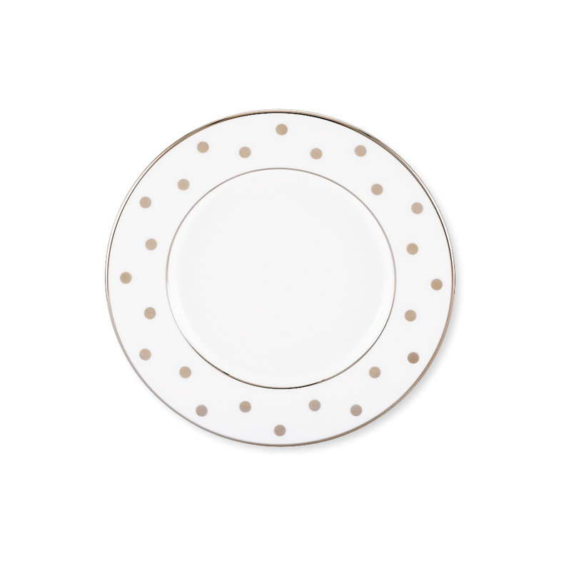 Larabee Road Bone China Saucer, White/Platinum