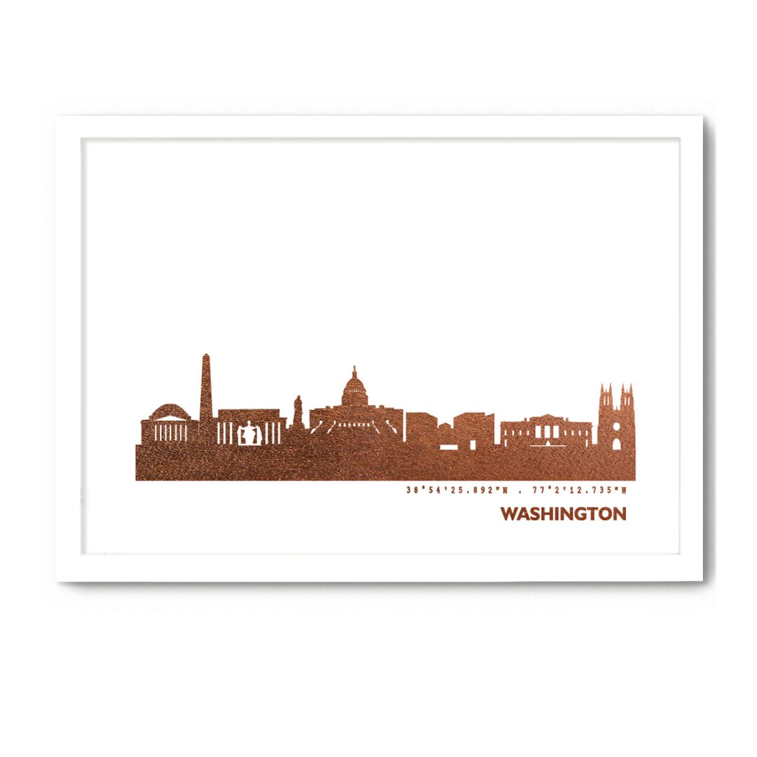 Gerahmter Kunstdruck Washington Skyline