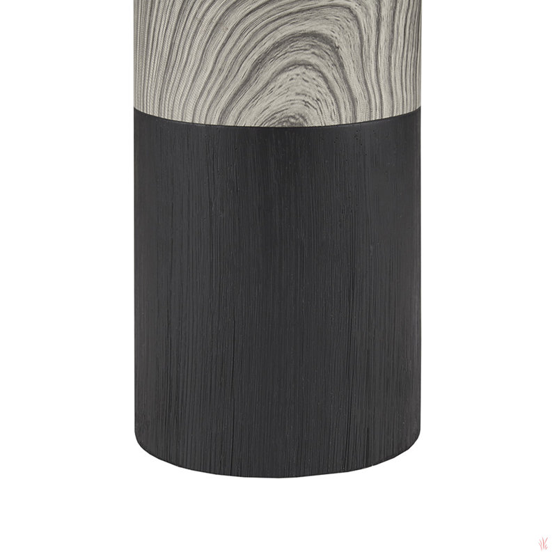 Textured Ceramic Table Lamp, Gray, Black/Gray