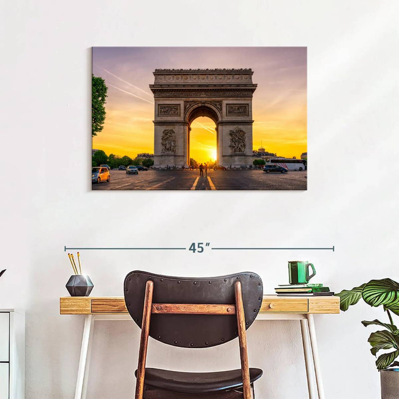 Ravi Paris Arc De Triomphe Sunset, 24" H x 36" W