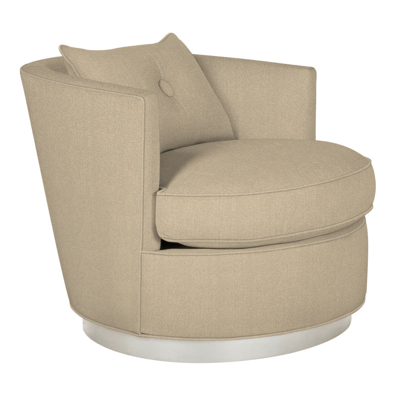 Michael Weiss 34" Bernadette Swivel Chair, Nomad Sand, Wrenn