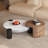 Cream style simple modern marble coffee table