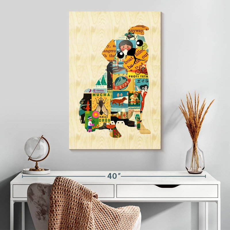 Brampt Pug Collage Dog, 30" H x 20" W