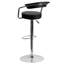 Tabouret de bar contemporain en vinyle réglable en hauteur avec accoudoirs et base en chrome-111236764-19920411-111236762