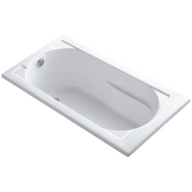 K-1136-W1-0 Kohler Underscore® 66 x 36 Drop In Soaking Acrylic Bathtub  with Heater