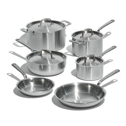 10PC Stainless Clad Cookware Set