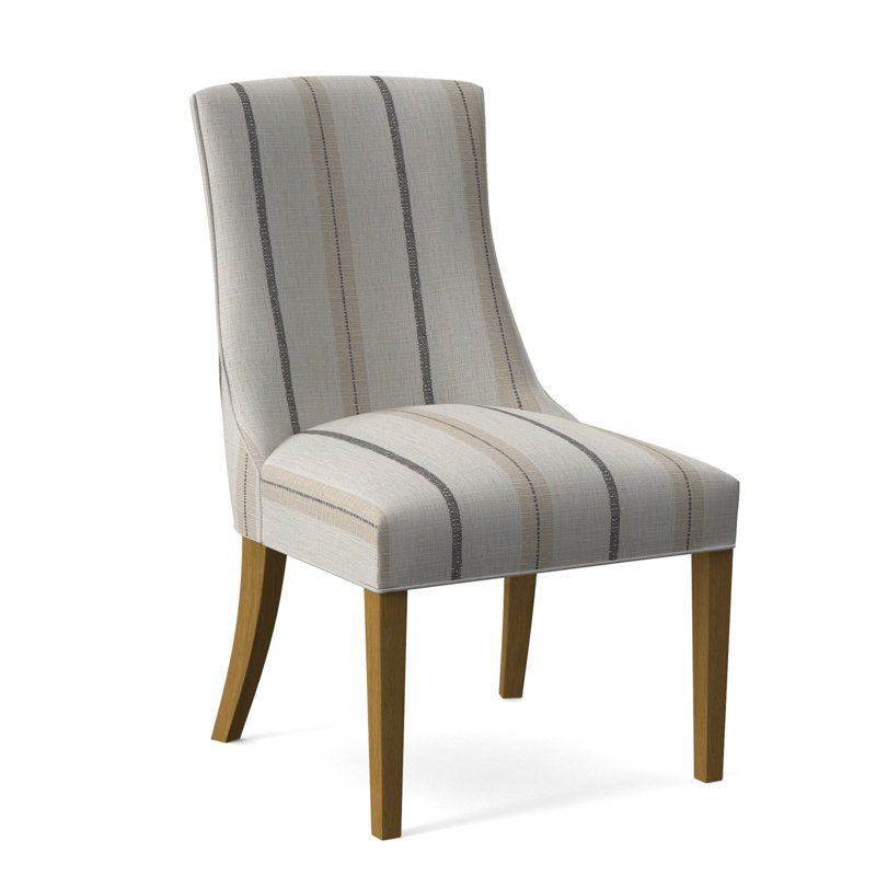 Chaise de salle à manger Tuxedo, Tissu beige performant; 0851-73, Finition miel
