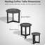 Ensemble de 3 tables gigognes en bois Avanti, tables d'appoint et de bout peu encombrantes, Avanti-1404280288