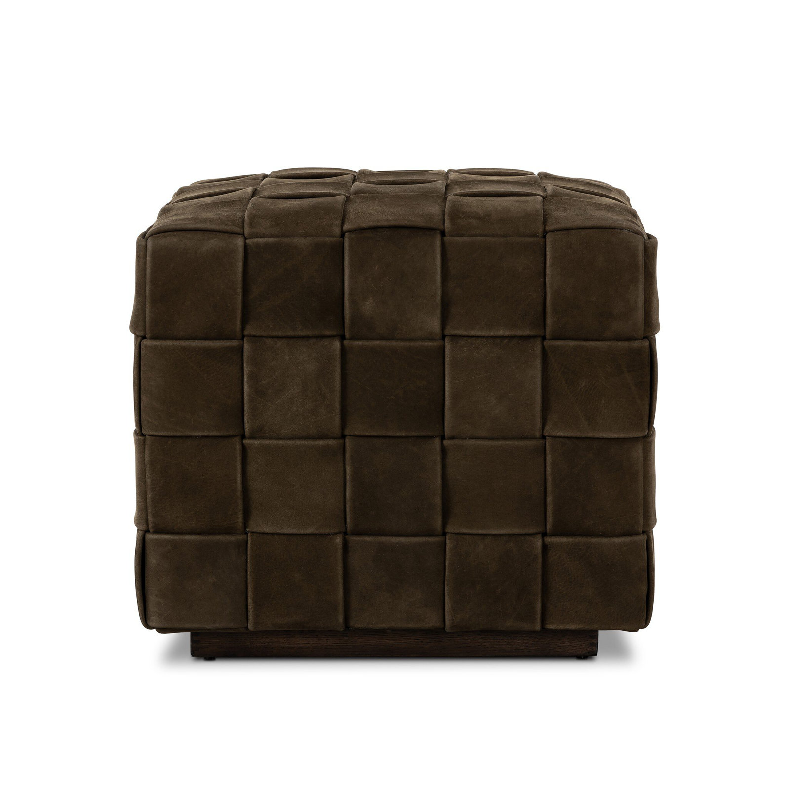 Upholstered Ottoman, Chocolate Brown