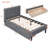 Upholstered Platform Bed With 2 Drawers-849986856