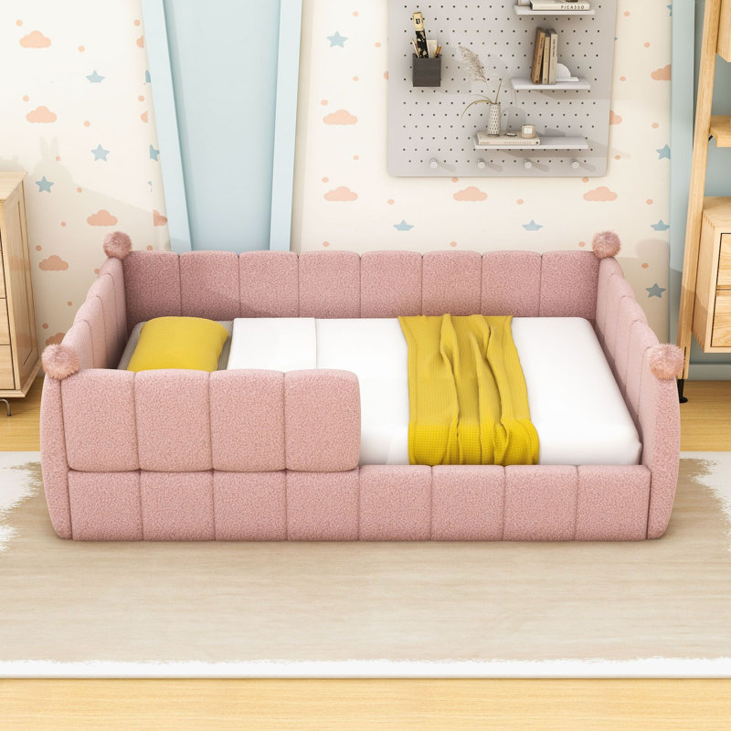 Lit tapissier Montessori, Lit double, Rose