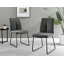 Aminata Veneer & Metal Round Dining Table With Eubanks Fabric Chairs - Modern Statement Design-209032234-209032232