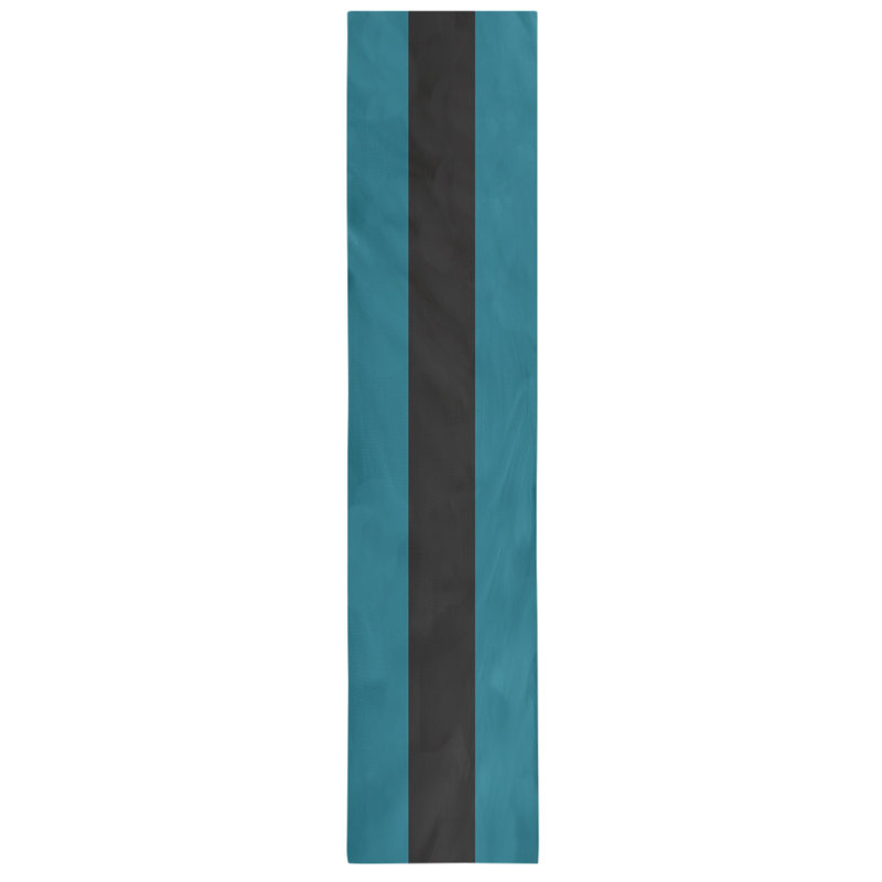 Cleveland Throwback Football Stripes Table Runner, 90" L x 16" W, Cotton Blend, Jacksonville Throwback Football Aqua/Black