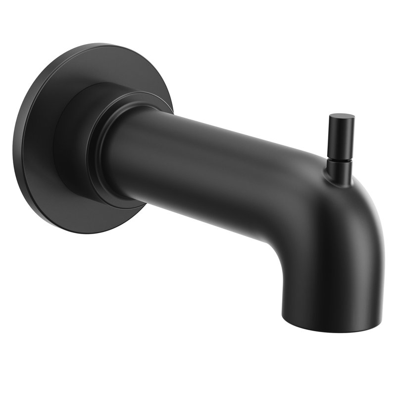 Garniture de bec de baignoire murale Cia, Noir mat