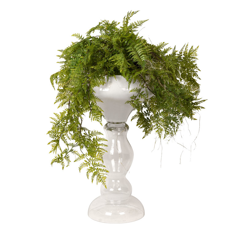 105cm Faux Succulent Plant in Glass Urn