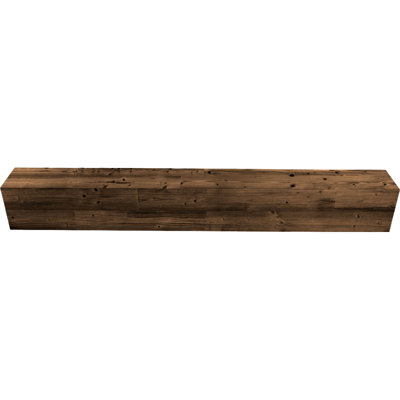 AmeriCraft Wood Wire Brushed Beam, 3-Sided (U-Beam), 9 1/2"W x 9 1/2"H x 36"L, Espresso Finish, Stain Grade Pine