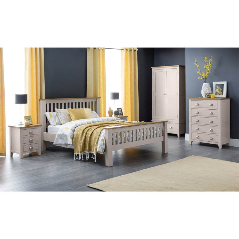 Port Mahon 48cm W Solid + Manufactured Wood Bedside Table