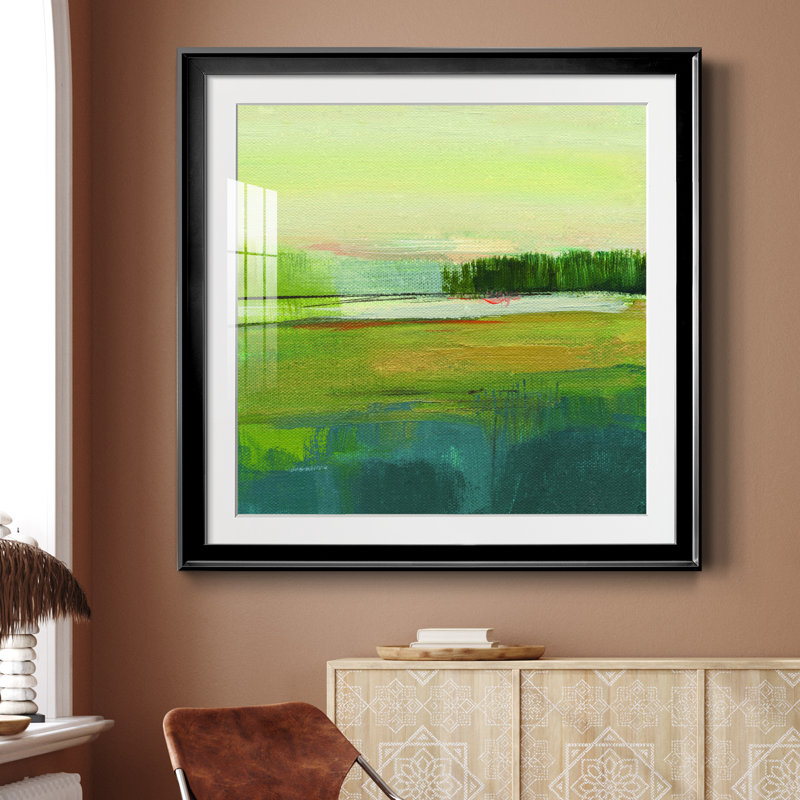 Way to Woodstock II - Peinture encadrée, H 26,5 po x l 26,5 po x P 1,5 po, Cadre noir