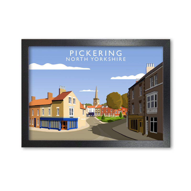 Pickering North Yorkshire by Richard O'Neill - Print, 42cm H x 59.4cm W x 3cm D, Black Framed