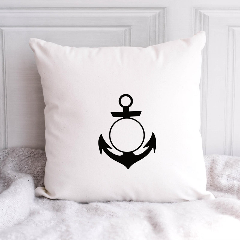 Nautical Sea Life_63 - Coussin décoratif inclus, H 16 po x l 16 po