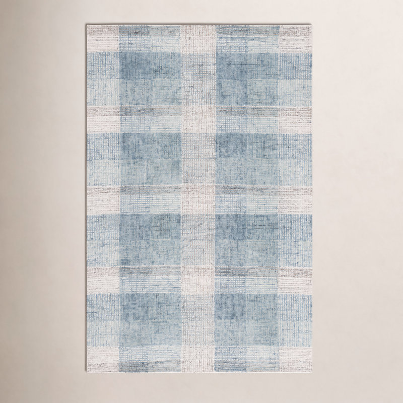 Hand-Tufted Wool Plaid Rug, Rectangle 8' x 10'