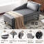 Grey Upholstered Chaise Lounge